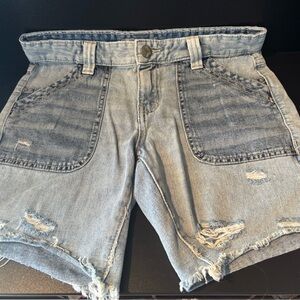 Free People Light Blue Denim Shorts